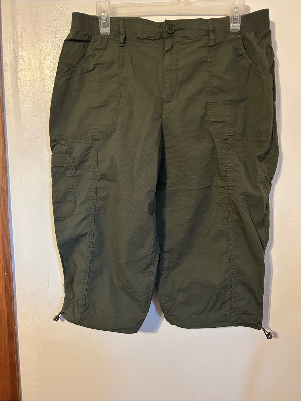 Women Olive Cargo Shorts - Lightweight Outdoor Short